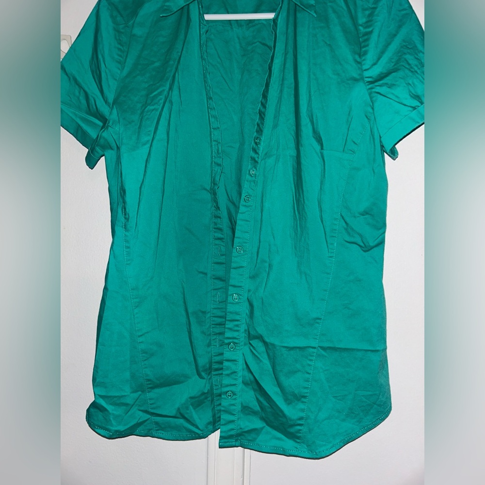 Avenue Teal Button-Down Shirt